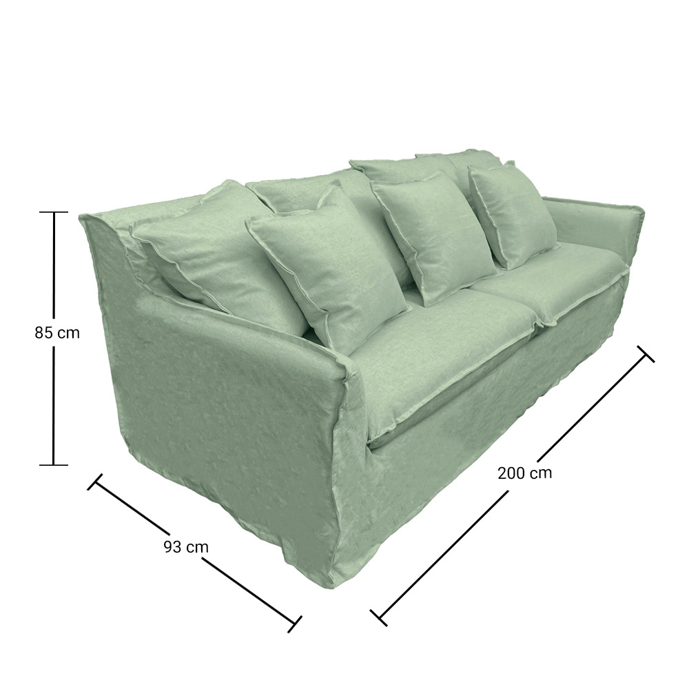SOFA PALENA 3 CUERPOS CHENILLE AGUA - 6