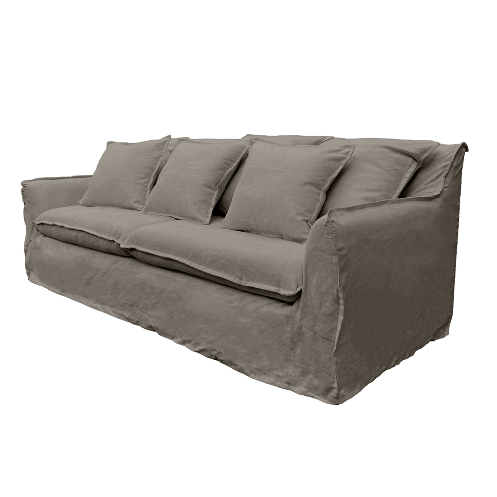 SOFA PALENA 3 CUERPOS CHENILLE GRIS PIEDRA - 3