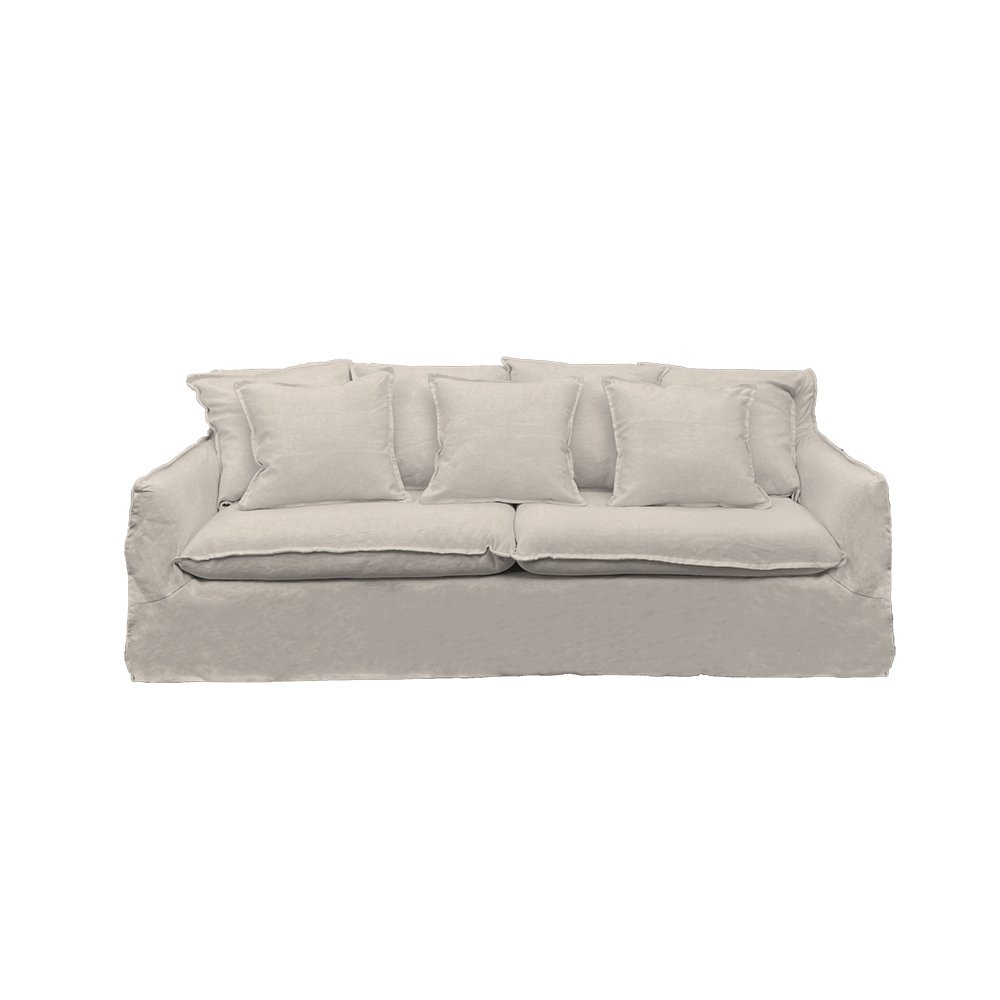 SOFA PALENA 3 CUERPOS CHENILLE HUESO - 1
