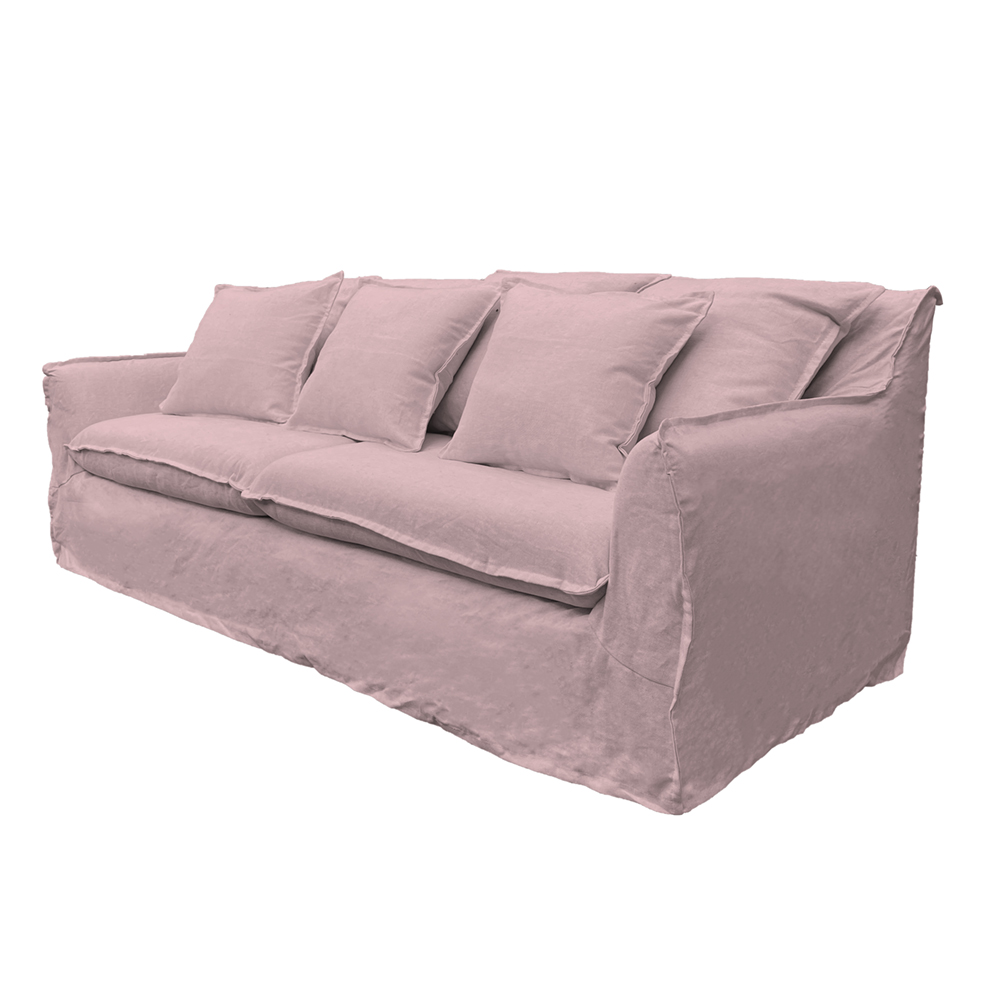 SOFA PALENA 3 CUERPOS CHENILLE PALO ROSA - 3