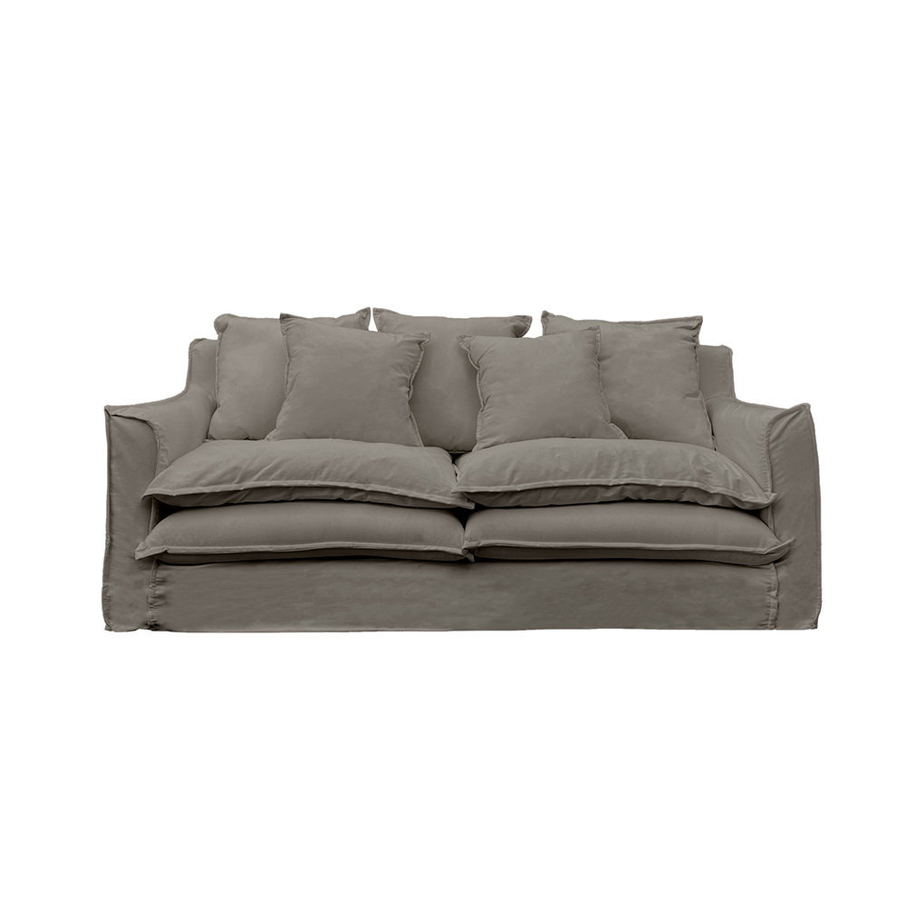 SOFA PUANGUE 3 CUERPOS LINO GRIS PIEDRA - 1