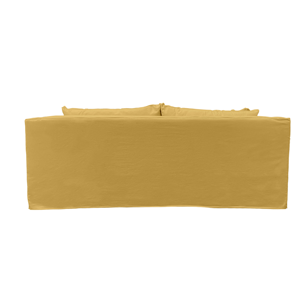 SOFA PUELO 3 CUERPOS CHENILLE AZAFRAN - 4