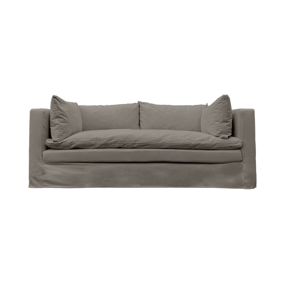 SOFA PUELO 3 CUERPOS CHENILLE GRIS PIEDRA - 1