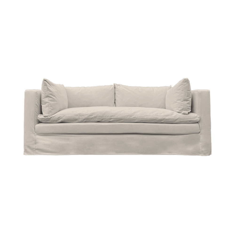 SOFA PUELO 3 CUERPOS CHENILLE HUESO - 1