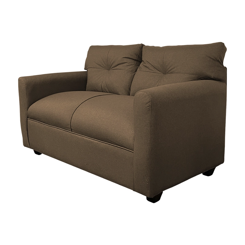 SOFA MATEO 2 CUERPOS CHENILLE CAFE PATA PLASTICA - 3