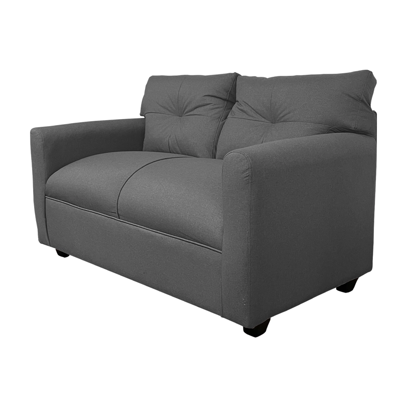 SOFA MATEO 2 CUERPOS CHENILLE GRIS PATA PLASTICA - 3