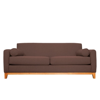 SOFA MELI 3 CUERPOS CHENILLE CAFE TIPO LINO - 1