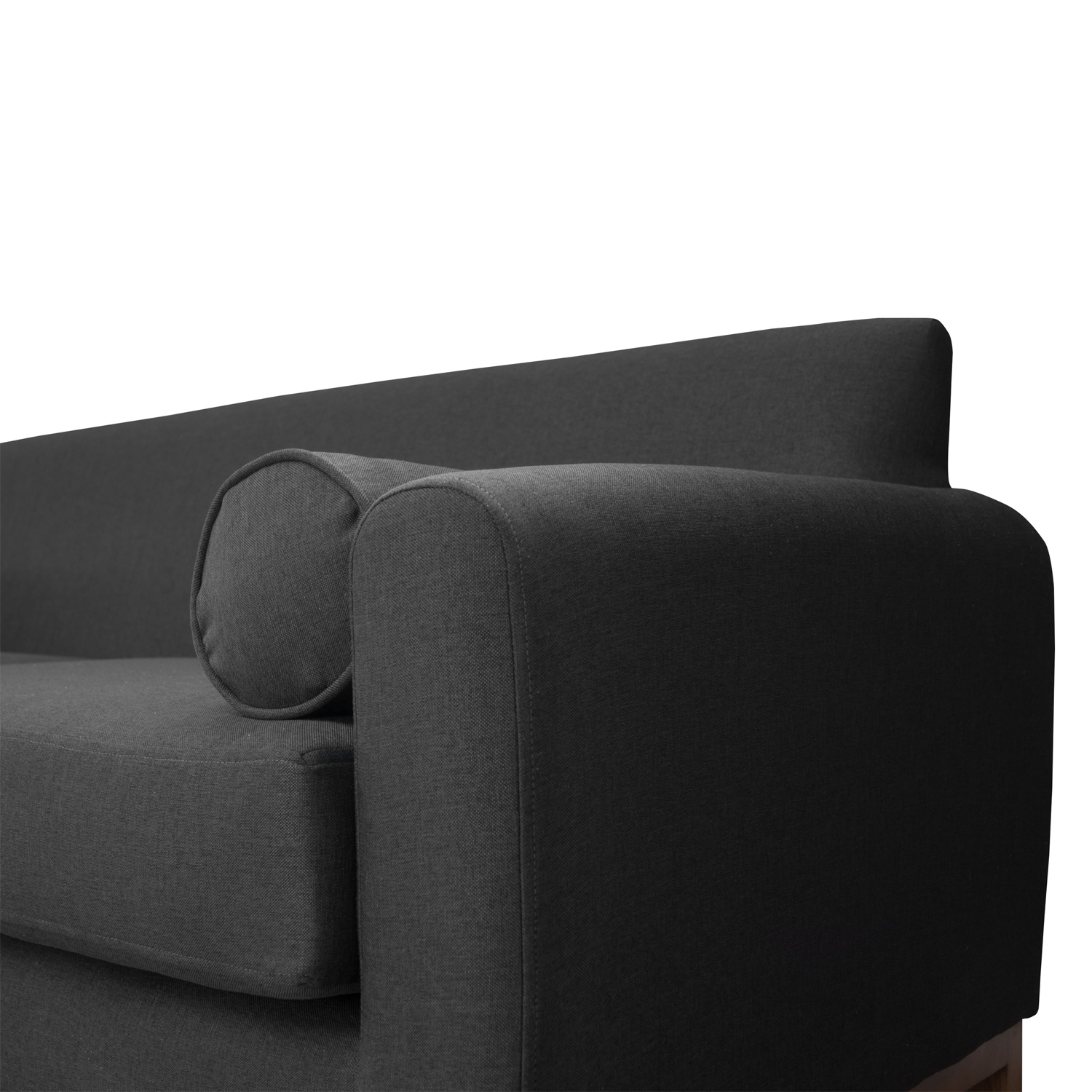 SOFA SOFAS HOME MELI 3 CUERPOS CHENILLE TIPO LINO GRAFITO - 4