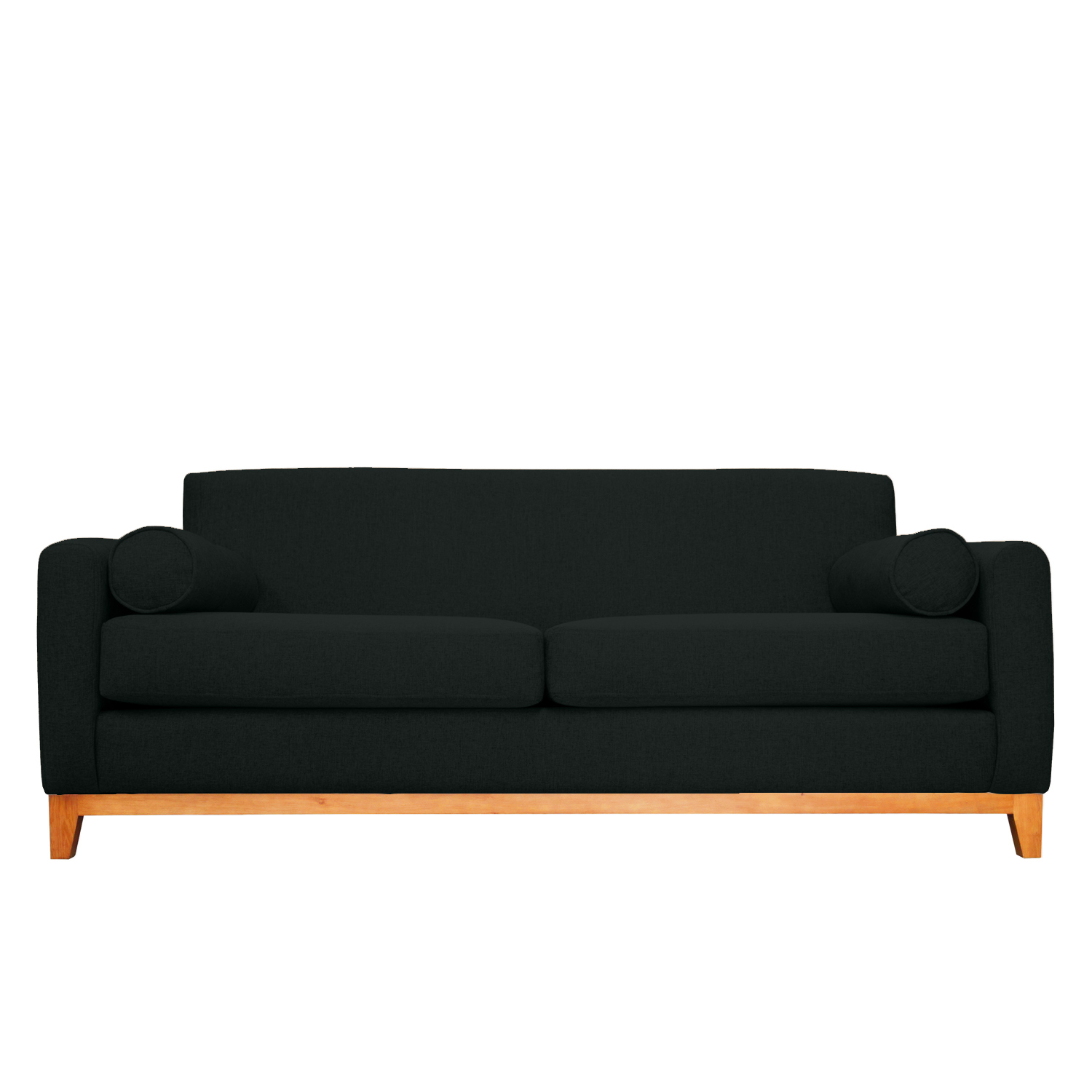 SOFA MELI CHENILLE TIPO LINO NEGRO 3 CUERPOS - 1