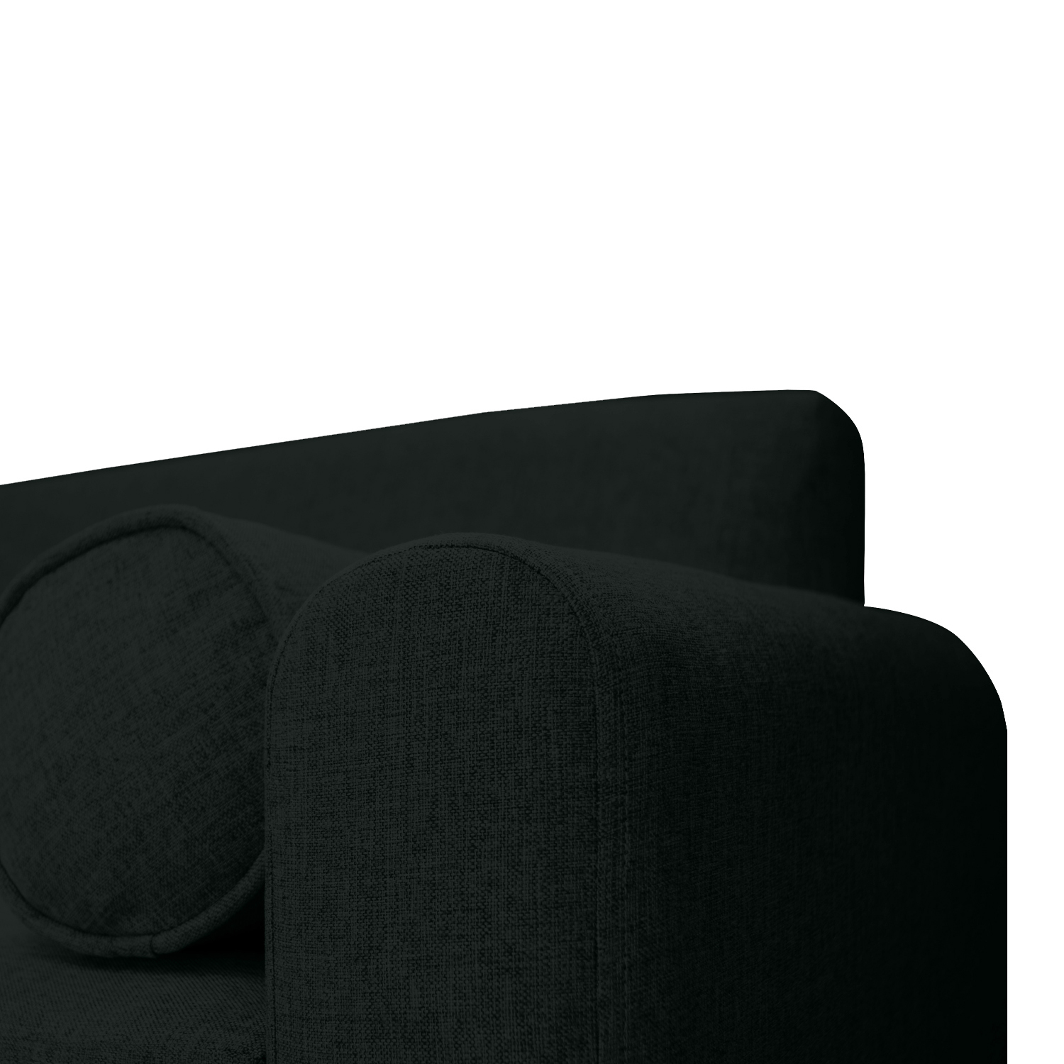 SOFA MELI CHENILLE TIPO LINO NEGRO 3 CUERPOS - 4