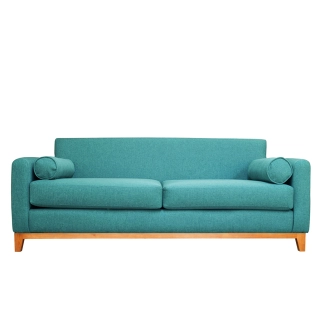 SOFA MELI 3 CUERPOS FELPA TURQUESA - 1