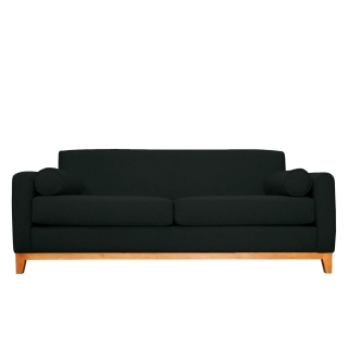 SOFA MELI 3 CUERPOS FELPA NEGRO - 1