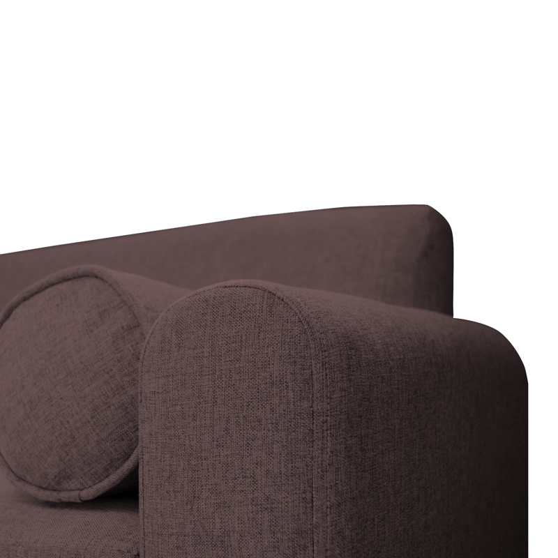 SOFA MELI 2 CUERPOS CHENILLE TIPO LINO CAFE - 4