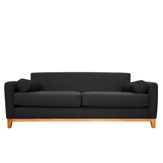 SOFA MELI 2 CUERPOS CHENILLE GRAFITO TIPO LINO - 1