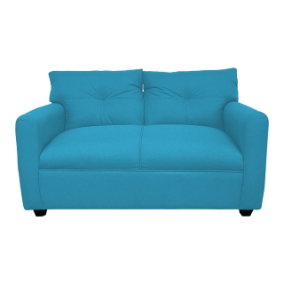 SOFA MATEO 2 CUERPOS CHENILLE TURQUESA PATA PLASTICA - 1