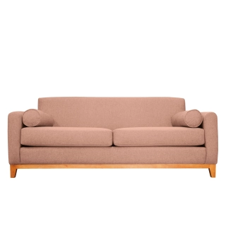 SOFA MELI 3 CUERPOS FELPA PALO ROSA - 1