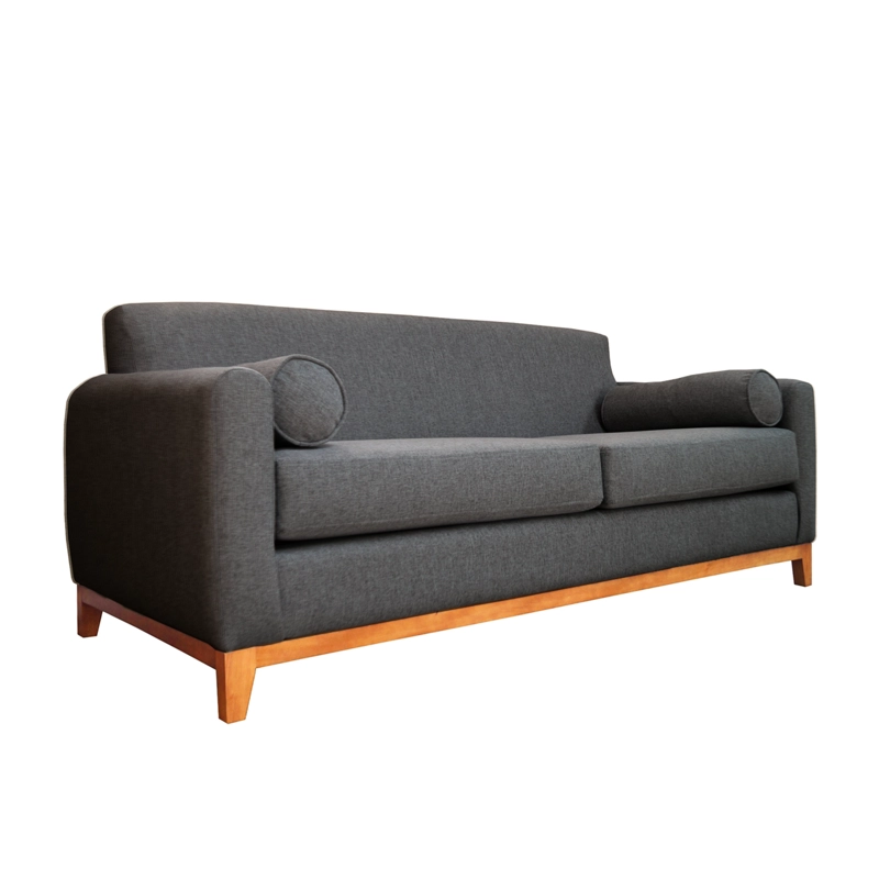 SOFA MELI 3 CUERPOS CHENILLE TIPO LINO GRIS - 2