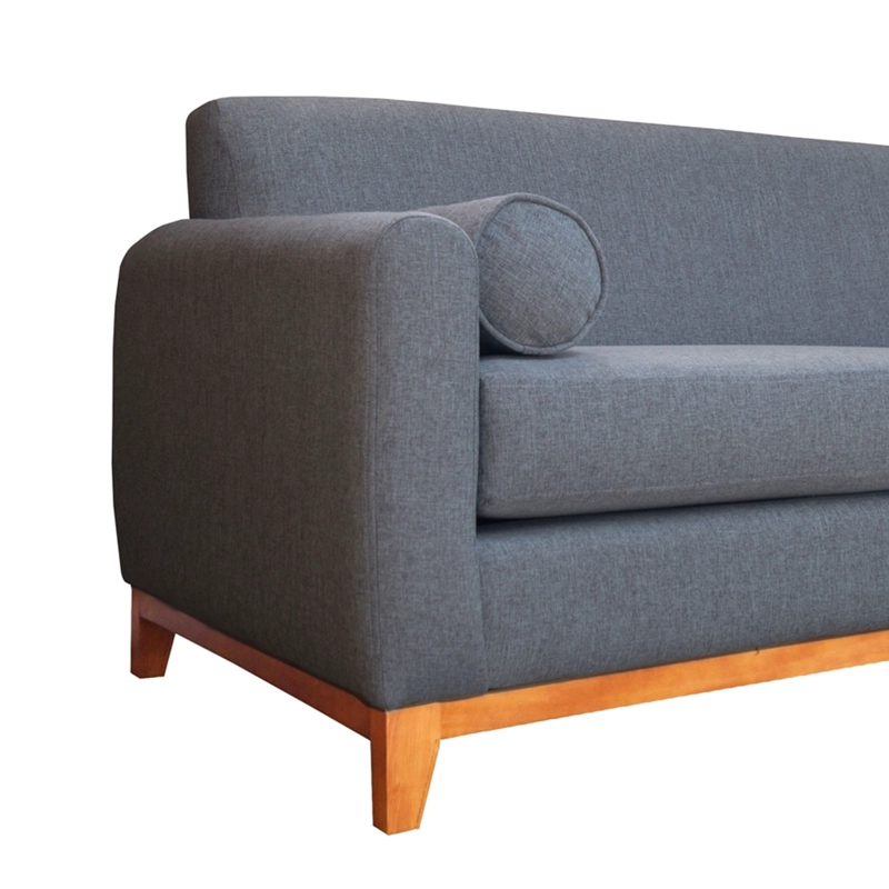 SOFA MELI 3 CUERPOS CHENILLE TIPO LINO GRIS - 3