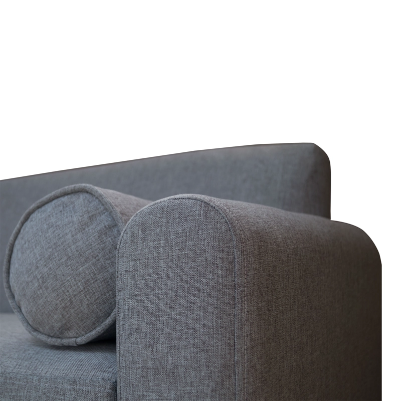SOFA MELI 3 CUERPOS CHENILLE TIPO LINO GRIS - 4