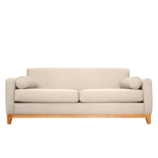 SOFA MELI 3 CUERPOS FELPA BEIGE - 1
