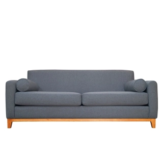 SOFA MELI 2 CUERPOS CHENILLE GRIS TIPO LINO - 1