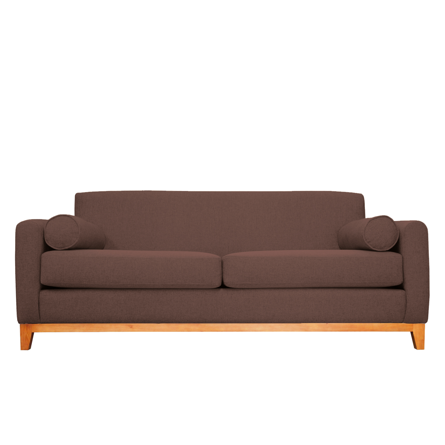 SOFA MELI FELPA CAFE 2 CUERPOS - 1