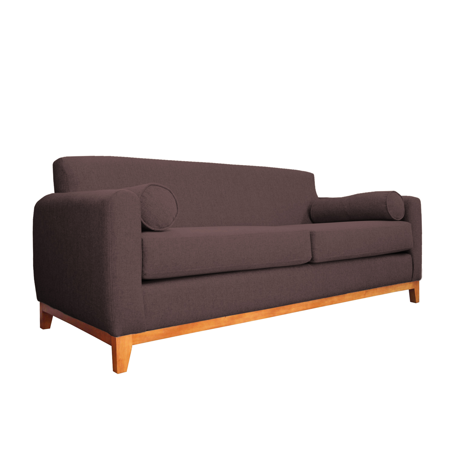 SOFA MELI FELPA CAFE 2 CUERPOS - 2