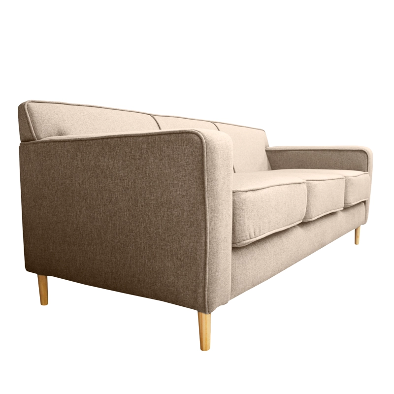 SOFA LILEN 3 CUERPOS CHENILLE TIPO LINO BEIGE - 2