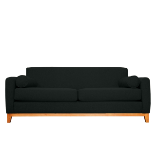 SOFA MELI CHENILLE TIPO LINO NEGRO 2 CUERPOS | NEGRO | NO - 1