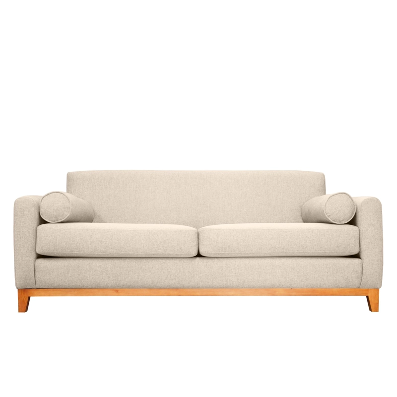 SOFA MELI 2 CUERPOS FELPA BEIGE - 1