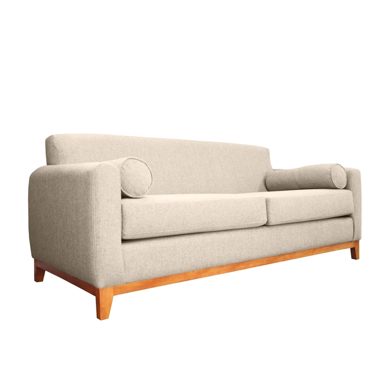 SOFA MELI 2 CUERPOS FELPA BEIGE - 2