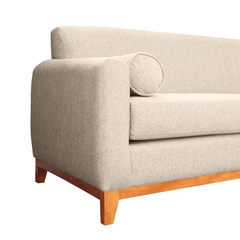 SOFA MELI 2 CUERPOS FELPA BEIGE - 3