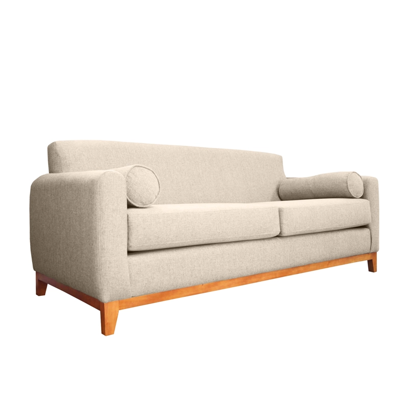 SOFA MELI 3 CUERPOS CHENILLE TIPO LINO BEIGE - 2