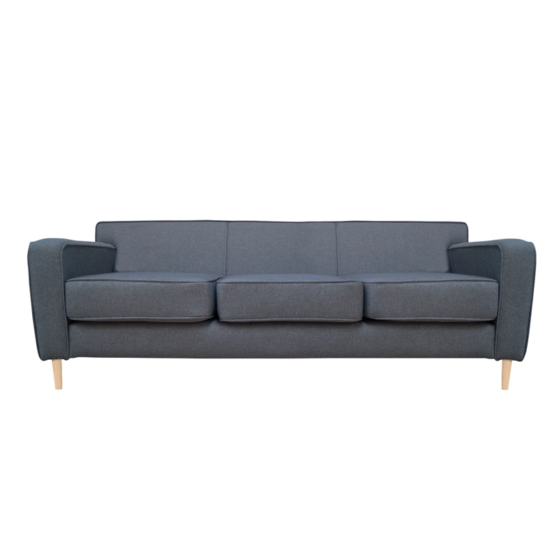 SOFA LILEN 3 CUERPOS CHENILLE TIPO LINO GRIS - 1