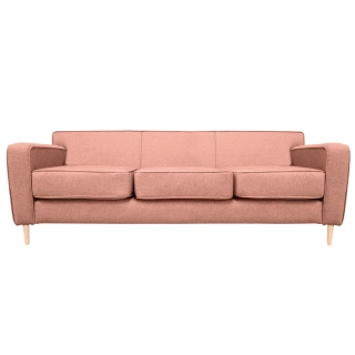 SOFA LILEN 2 CUERPOS CHENILLE PALO ROSA TIPO LINO - 1