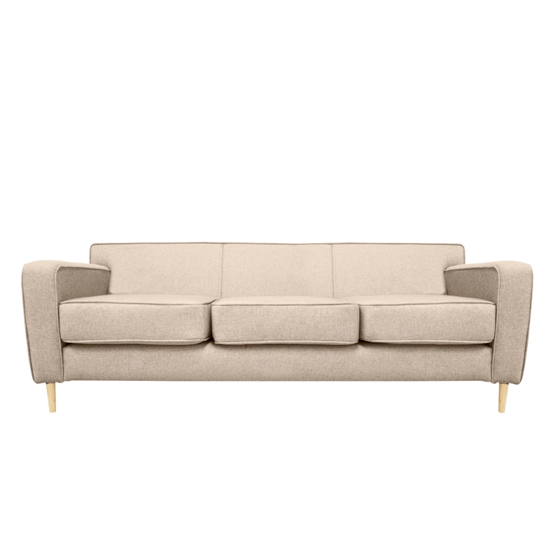 SOFA LILEN 3 CUERPOS FELPA BEIGE - 1
