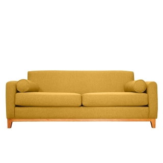 SOFA MELI 3 CUERPOS FELPA AMARILLO AMBARINO - 1