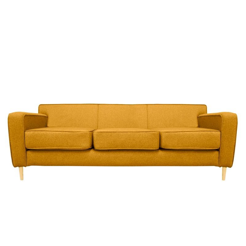 SOFA LILEN 3 CUERPOS CHENILLE TIPO LINO AMBARINO - 1