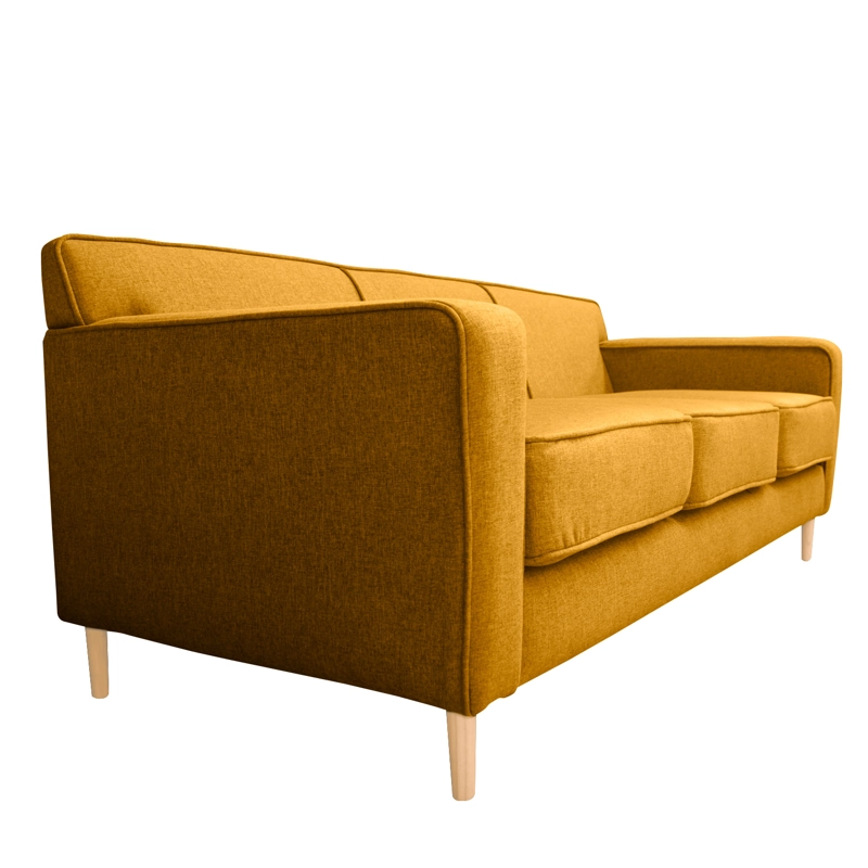 SOFA LILEN 3 CUERPOS CHENILLE TIPO LINO AMBARINO - 2