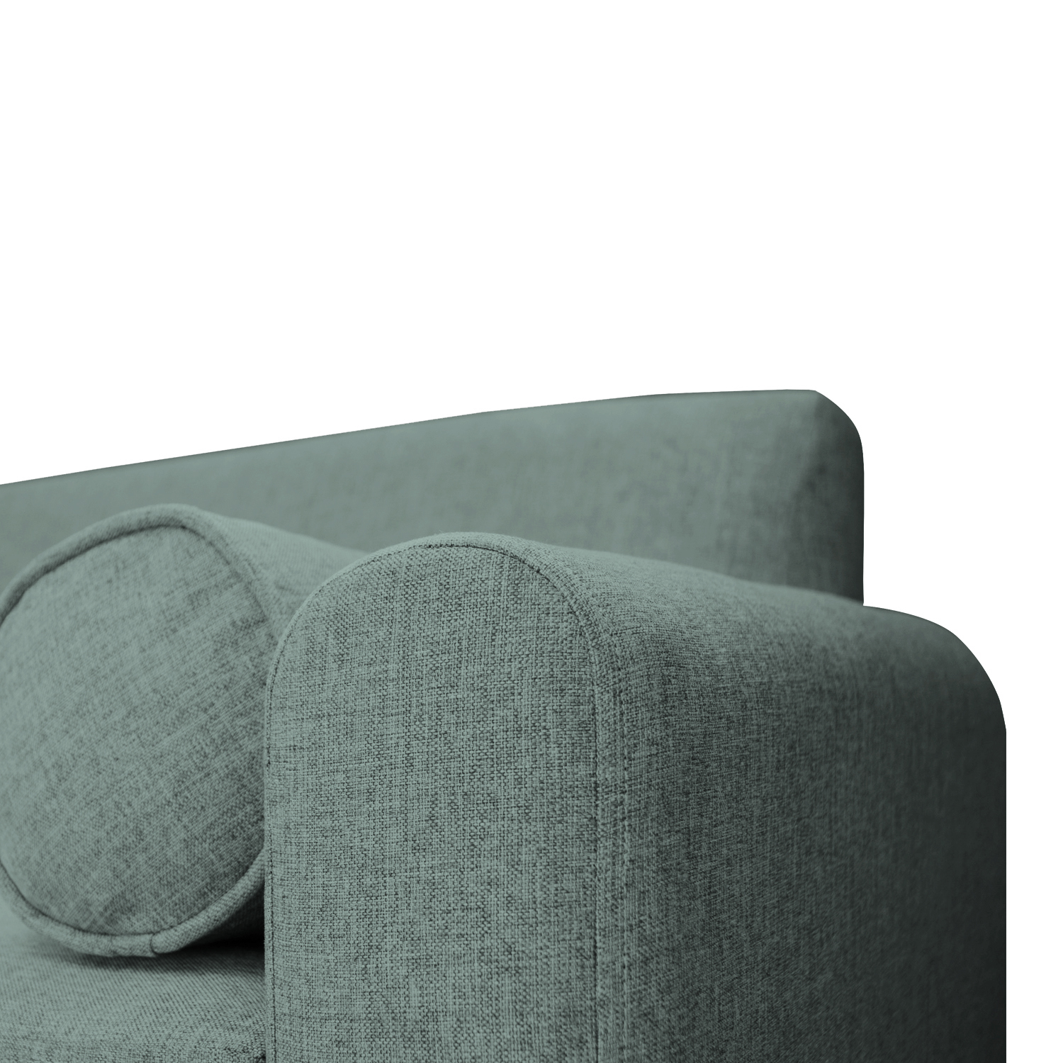 SOFA SOFAS HOME MELI 2 CUERPOS CHENILLE TIPO LINO VERDE - 4