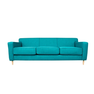 SOFA LILEN 3 CUERPOS FELPA TURQUESA - 1