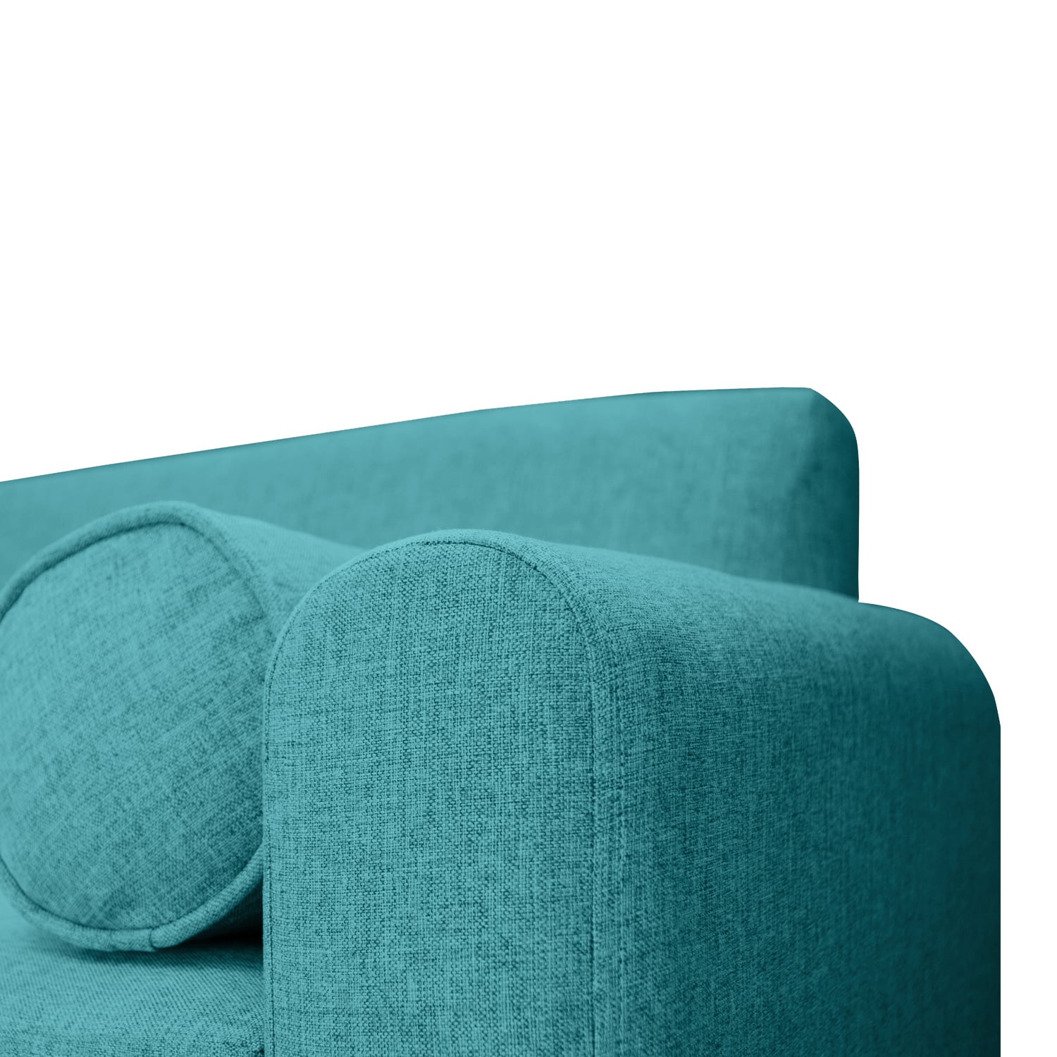 SOFA MELI CHENILLE TIPO LINO TURQUESA 2 CUERPOS - 4