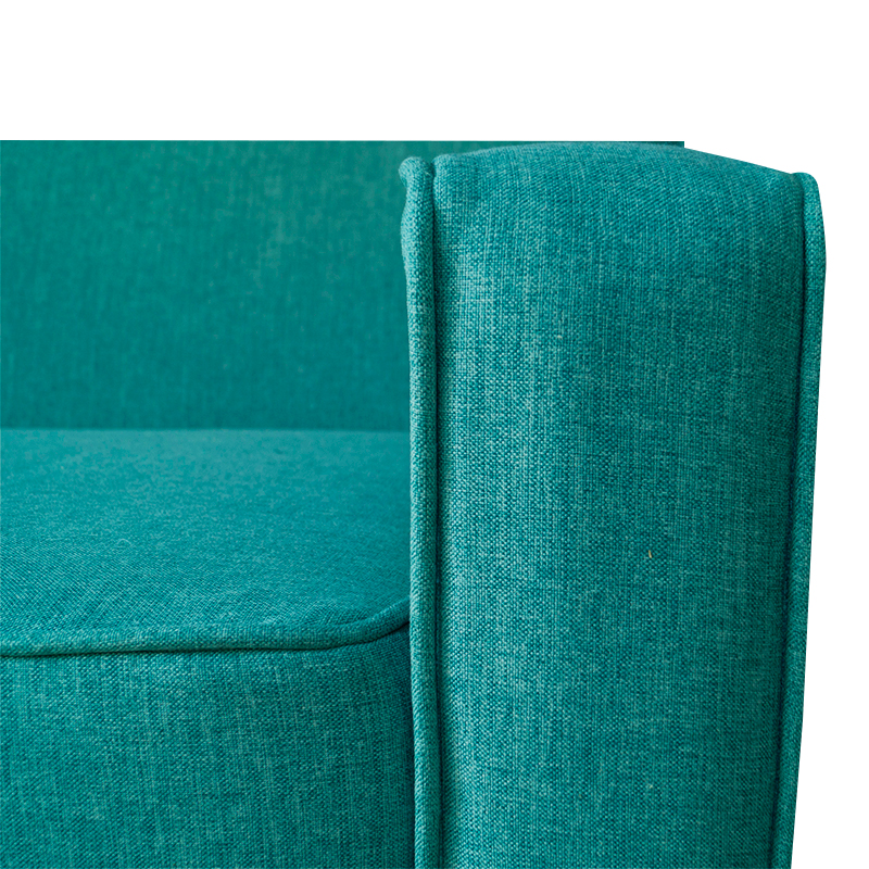SOFA LILEN CHENILLE TIPO LINO TURQUESA 3 CUERPOS - 3