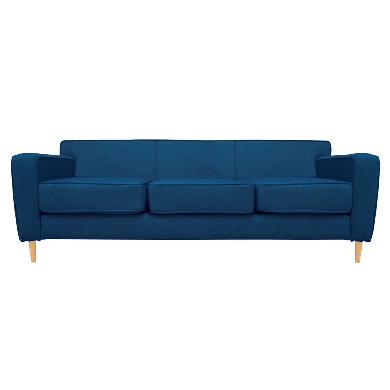 SOFA LILEN 2 CUERPOS FELPA AZUL - 1
