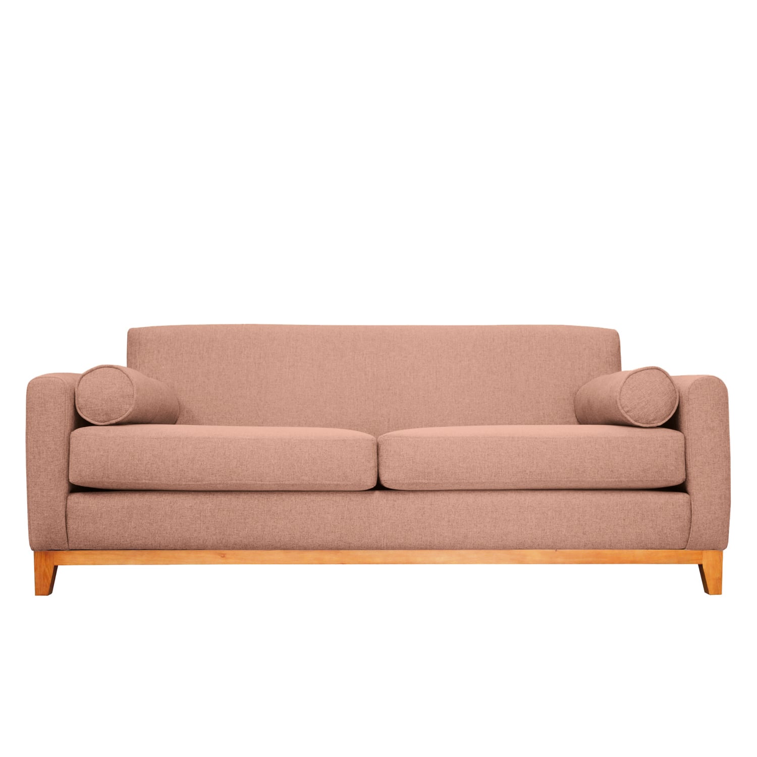SOFA SOFAS HOME MELI 2 CUERPOS FELPA PALO ROSA - 1