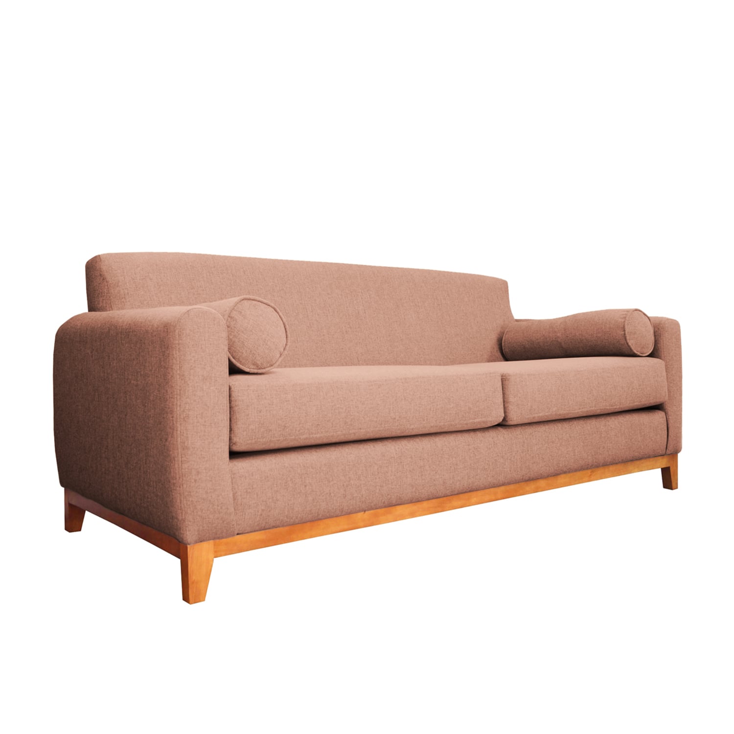SOFA SOFAS HOME MELI 2 CUERPOS FELPA PALO ROSA - 2