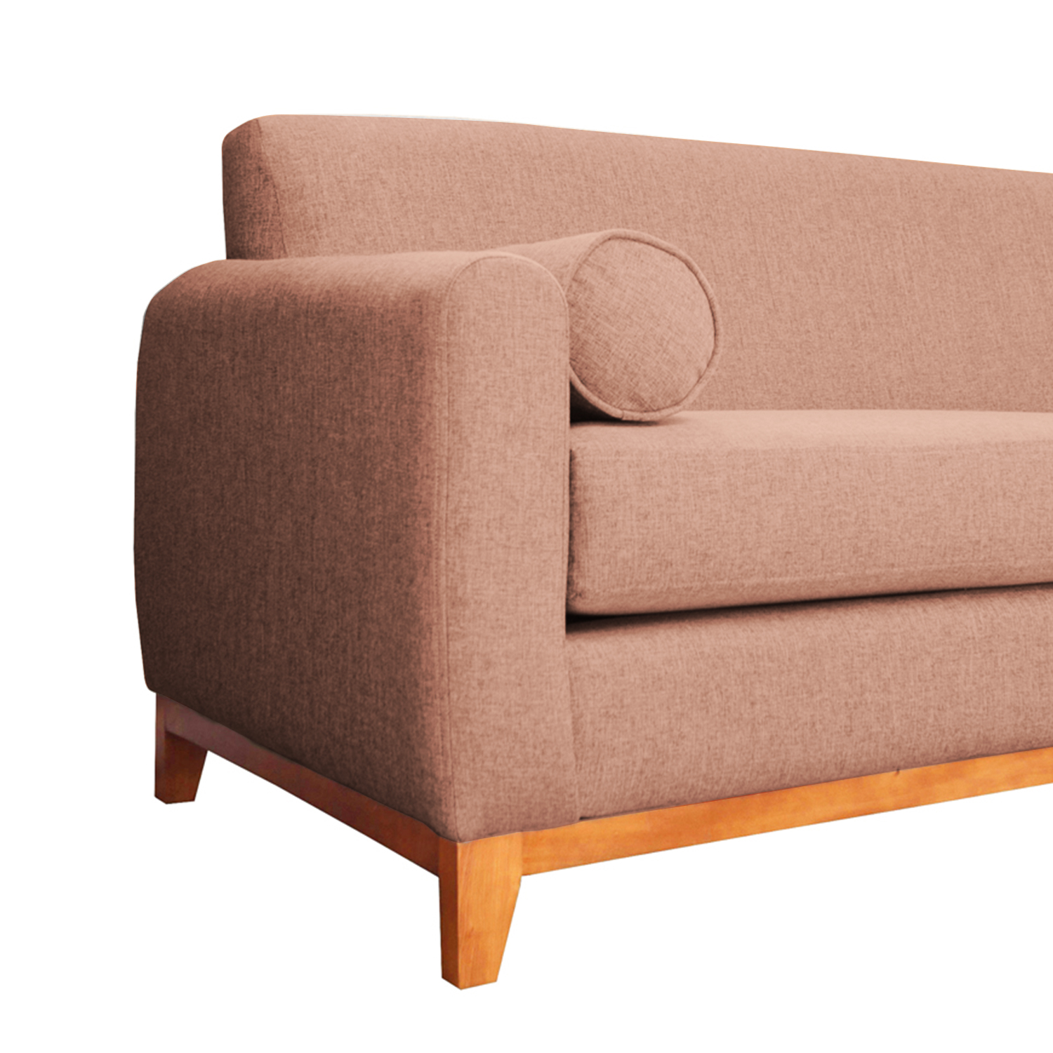 SOFA SOFAS HOME MELI 2 CUERPOS FELPA PALO ROSA - 3
