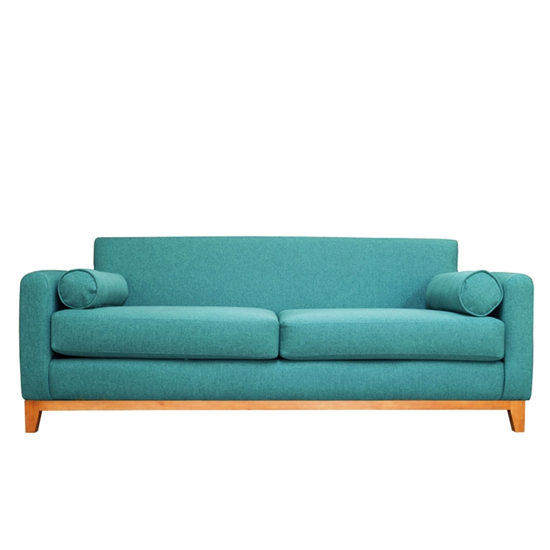 SOFA MELI 2 CUERPOS FELPA TURQUESA - 1