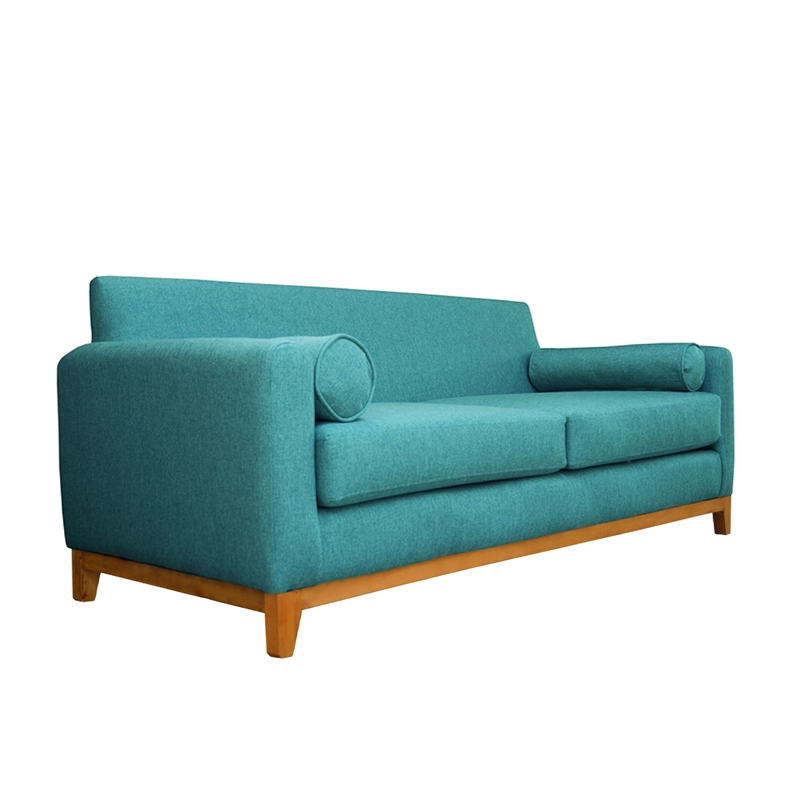 SOFA MELI 2 CUERPOS FELPA TURQUESA - 2