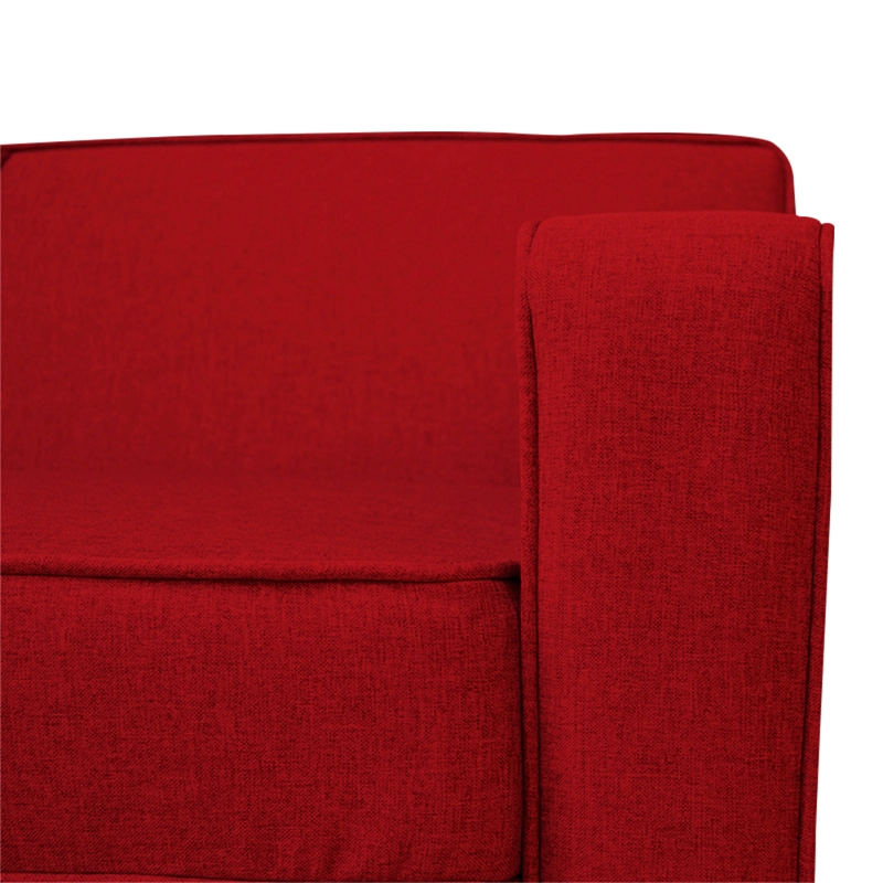 SOFA LILEN 3 CUERPOS FELPA ROJO - 3